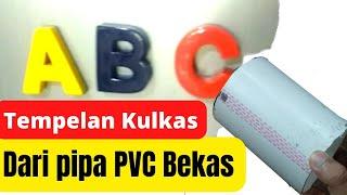 Ide kreatif kerajinan dari pipa pvc -  membuat tempelan kulkas huruf timbul