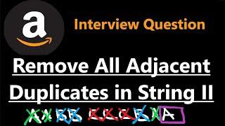 Remove All Adjacent Duplicates in String II - Leetcode 1209 - Python