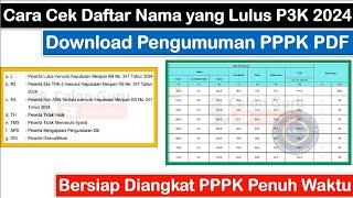 Cara Cek Daftar Nama yang Lulus P3K 2024 di Link Pengumuman PPPK PDF Siap Diangkat PPPK Penuh Waktu