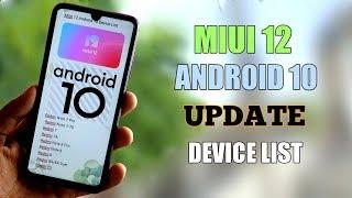 MIUI 12 With Android 10 Update Device List