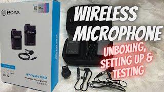 Wireless microphone review | Boya BY-WM4 PRO-K1 | unboxing, set up and testing |