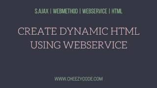 Create Html Table In JavaScript Using WebService Ajax Call