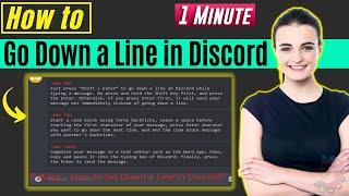 How to go down a line in discord 2024