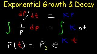 Exponential Growth and Decay Calculus, Relative Growth Rate, Differential Equations, Word Problems