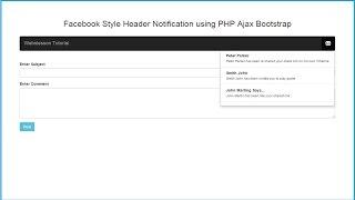 How to Create Facebook Notification System in PHP with Ajax