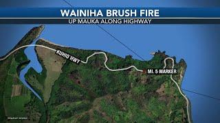 Crews respond to brush fire that broke out overnight on Kauai