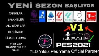 PES 2021 GÜNCEL TRANSFER YAMASI V1 ÇIKTI 2024/2025 SEZONU PS4 PS5 PC | YILDIZ PES YAMA | (official)