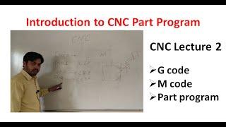 CNC | CNC part program, CNC programming | Introduction of part program | G code | M code | lecture 2