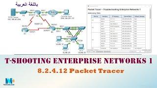 8.2.4.12 Packet Tracer - Troubleshooting Enterprise Networks 1 (عربي)