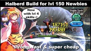 SUPER CHEAP Halberd Build for Newbies! WITH Lvl 4 Skills! | Toram Online