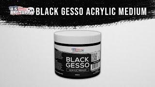 US Art Supply: Black Gesso Acrylic Medium, 500ml Tube