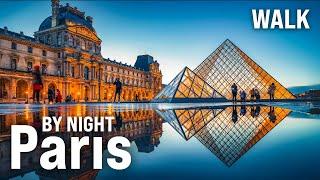 PARIS EVENING WALK with Captions | France Walking Tour [4K/60fps]