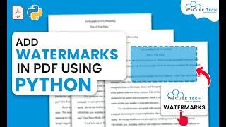 How to Add Watermarks/Overlays on PDF Using Python Codes 