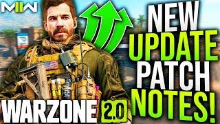 WARZONE 2: Full New UPDATE PATCH NOTES & Gameplay Changes! (MW2 New Update)