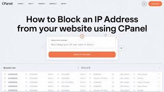 How to Block an Ip Address From Your Website Using Cpanel