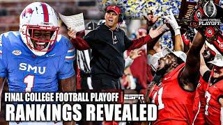 FINAL College Football Playoff Rankings REVEALED  | ESPN College Football