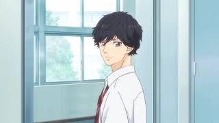 Kou wipes Futaba's lipstick (Ao Haru Ride)