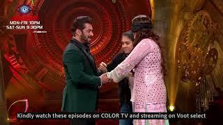 Bigg Boss 16: Nimrit Kaur Ahluwalia holds Salman Khan’s hands; comes blind folded on stage