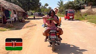 Eating Local Food on a Boda Boda In Diani Kenya 