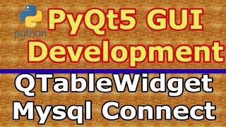 PyQt5 QTableWidget Inserting Data To Mysql Database