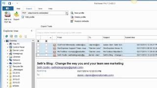 Convert Outlook Pst email to Pdf Documents