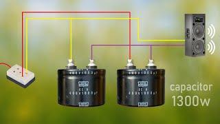 DIY Powerful Ultra Bass Amplifier Capacitor , No IC , Simple circuit