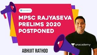 MPSC Rajyaseva Prelims 2020 Postponed I Abhijit Rathod I MPSC 2020