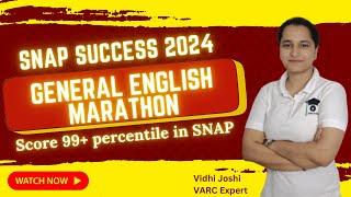 SNAP Success 2024 - General English Marathon | Important for SNAP 2024 | MBA Karo