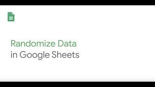 Randomize a range in Google Sheets