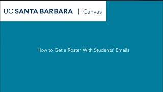 How to Get a Roster With Students’ Emails