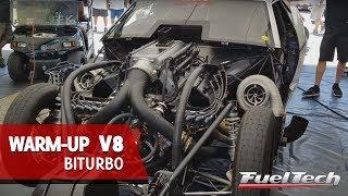 “Warm-up” V8 biturbo com FuelTech FT600!