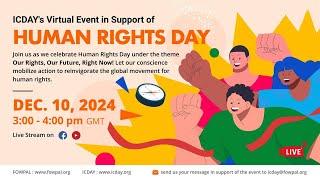 ICDAY's Virtual Event in Celebration of Human Rights Day, 12/10/24