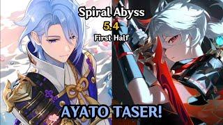 C0 AYATO KAZUHA TASER WITH ORORON FISCHL! | SPIRAL ABYSS 12 | GENSHIN IMPACT 5.4