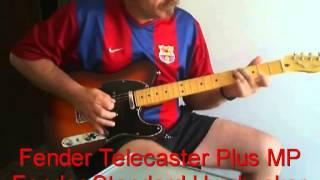 8 guitar comparison sound & pickups Test ( Fender - Gibson - Charvel - Yamaha - Hamer ) by miquelet