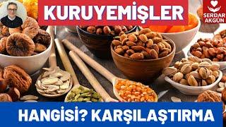 KURUYEMİŞLER KARŞILAŞTIRMA,  Prof.Dr.Serdar Akgün, Sağlıklı Yaşam, Sağlık Haberleri