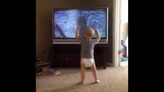 Baby imitates Rocky (Full Video)