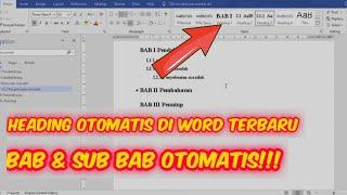 Cara Membuat Bab dan Sub Bab Otomatis di Word Terbaru! BAB dan SUB BAB Otomatis!
