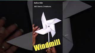 #shorts paper wind mill/pin wheel craft @MS Seenu Creations A to Z