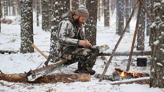 Bushcraft trip. Wild cuisine. My new ax Hultafors. My new bushcraft knife.