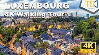 Luxembourg City 4K Walking Tour|4k UHD 60fps