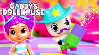 Making Pom Pom Party Poppers With the Gabby Cats! | GABBY'S DOLLHOUSE TOY PLAY ADVENTURES