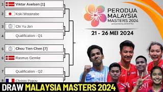 Draw Perodua Malaysia Masters 2024 || BWF World Tour Super 500