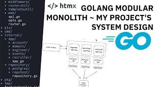 Event Driven Modular Monolith in Go!? | Designing my Backend Architecture [HTMX and Go]