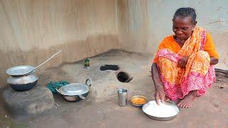 Tribe Grandma Cooking Papaya with Daal | Indian Tribe Village Food Cooking by Grandma