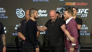 UFC 229: Khabib vs McGregor - Press Conference Faceoff