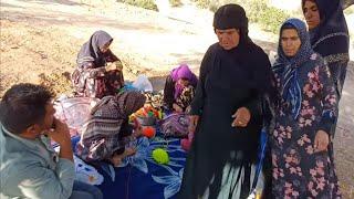 The meeting of the Qadrat family with Fariba at the grandmother's farm