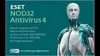 ESET NOD32 ANTIVIRUSINI O'RNATISH VA BAZASINI YANGILAB TURISH