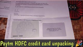 Paytm hdfc bank credit card unboxing 