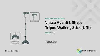 Vissco Avanti L Shape Tripod Walking Stick, Universal Size 0907  TheHealthPoint™