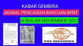 Jadwal pencairan bantuan bpnt di bulan November